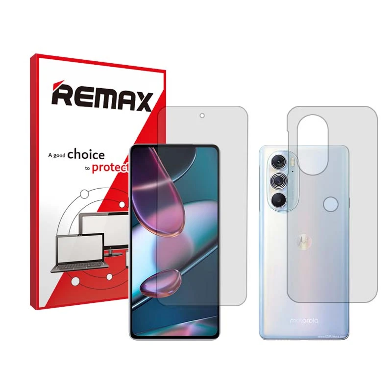 محافظ صفحه نمایش شفاف ریمکس مدل HyGEL مناسب برای گوشی موتورولا Edge X30 به همراه محافظ پشت گوشی