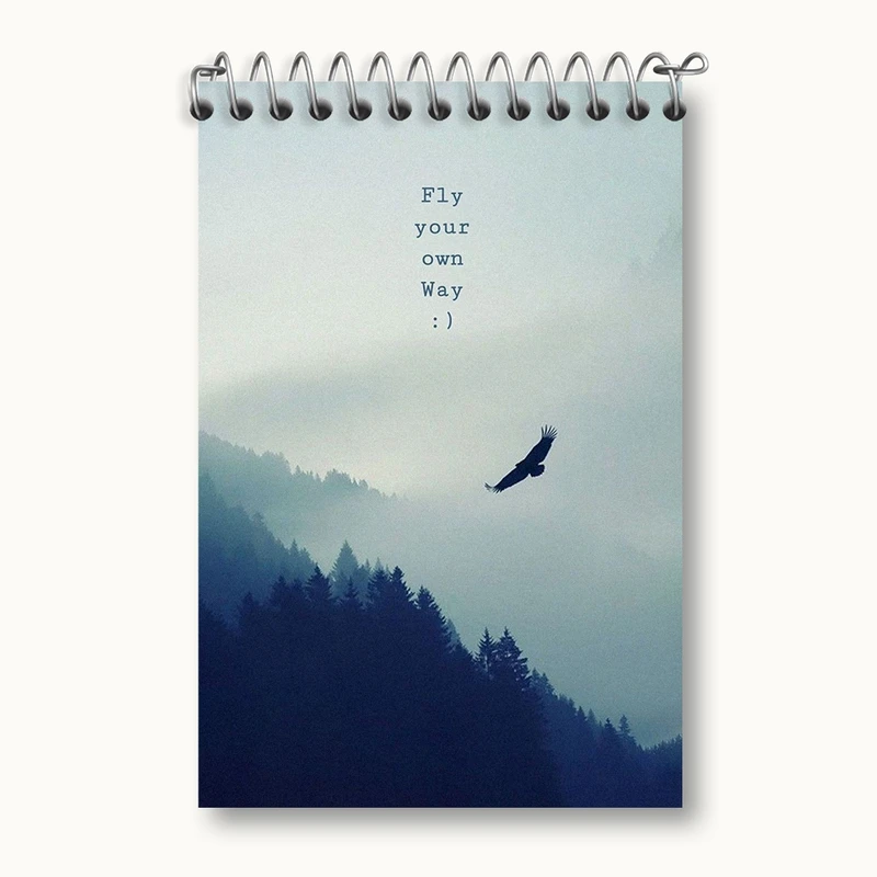 دفتر یادداشت 50 برگ خندالو مدل Fly Your Own Way کد F1729