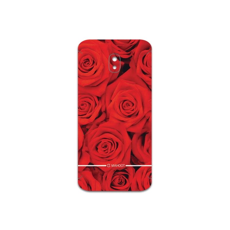 برچسب پوششی ماهوت مدل Red-Flower مناسب برای گوشی موبایل سامسونگ Galaxy J3 2017