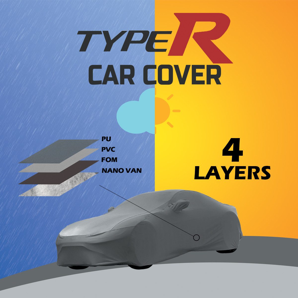چادر خودرو تایپر مدل TOLC مناسب برای فونیکس FX