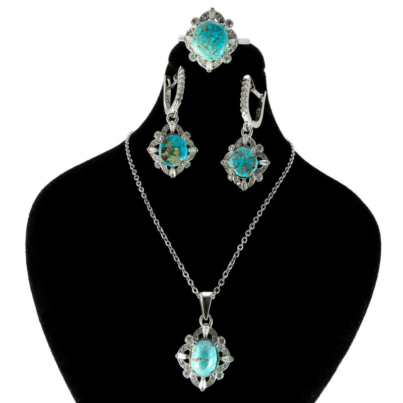 نیم ست نقره زنانه کد AV034-1