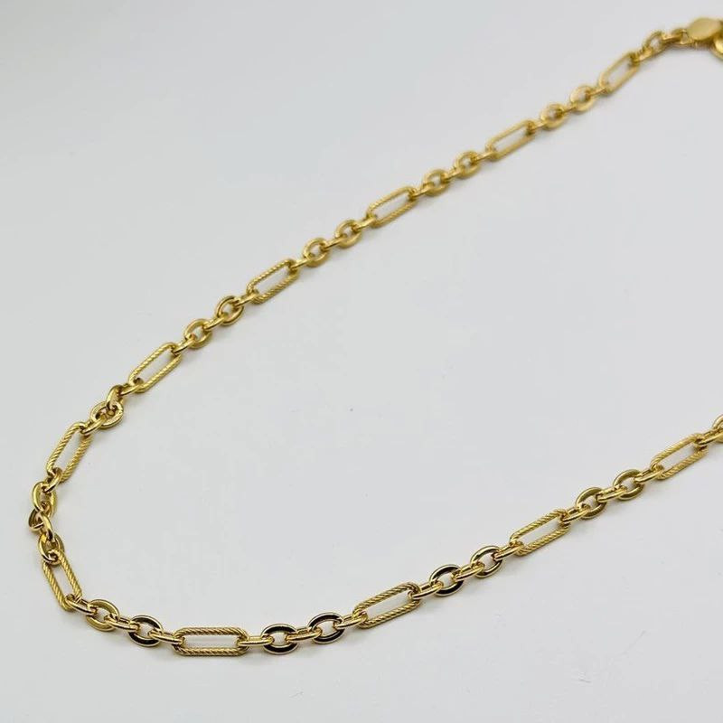 زنجیر طلا 18 عیار زنانه طلای کامک مدل حلقه ای