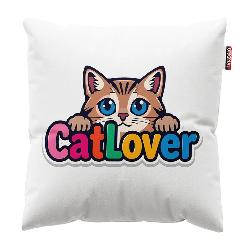 کوسن پاد آفرین مدل عاشق گربه ها کد PK302702 سایز 30*30 سانتی متر