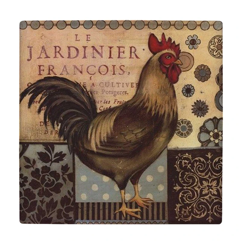 زیر لیوانی  طرح نقاشی خروس کد    6147739_5415