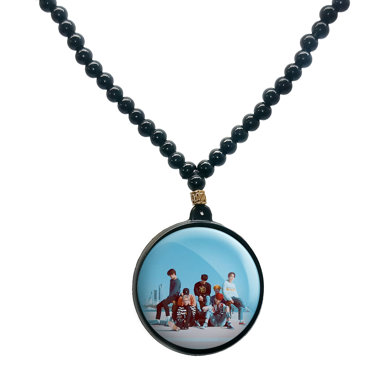 گردنبند پرمانه طرح GOT7 کد pmd.19032 مدل دو طرفه