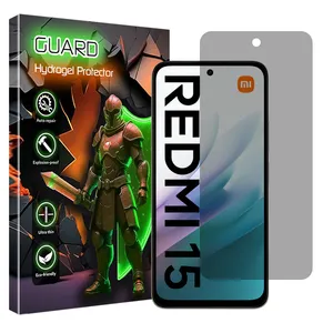 Guard Tough model privacy screen protector suitable for Xiaomi Redmi 15 4G mobile phone 