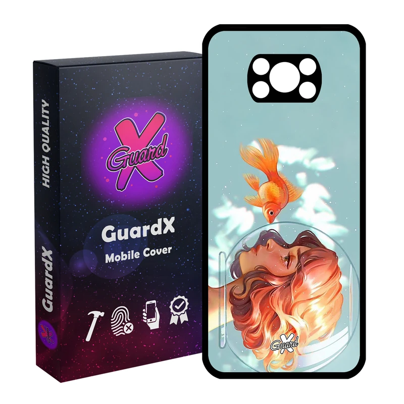 کاور گارد ایکس طرح Girl مدل Glass10020 مناسب برای گوشی موبایل شیائومی Poco X3 / Poco X3 NFC