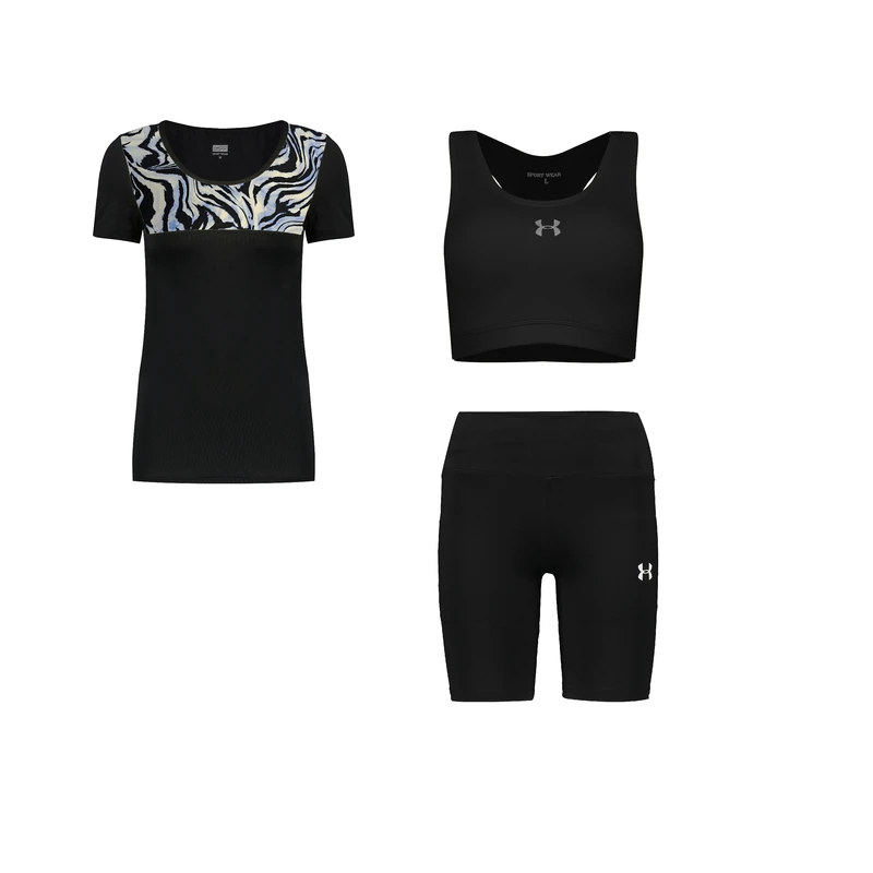 ست سه تکه لباس ورزشی زنانه مدل 1801-69-710102