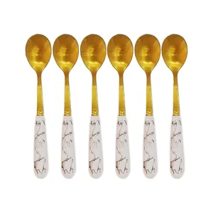 قاشق مربا خوری بویان طرح رعد کد 103434 بسته 6 عددی