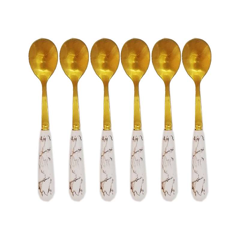 قاشق مربا خوری بویان طرح رعد کد 103434 بسته 6 عددی