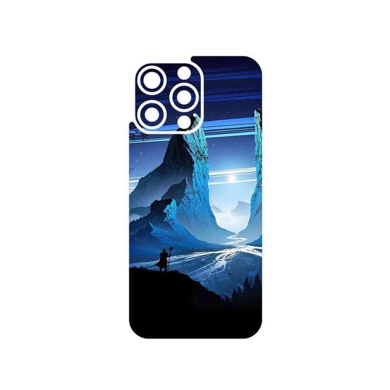 برچسب پوششی ماهوت مدل Blue Mountains Digital Art مناسب برای گوشی موبایل اپل iPhone 15 Pro Max