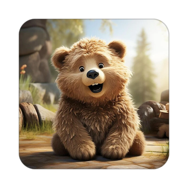 زیر لیوانی کاکتی طرح حیوانات کارتونی مدل mp27574