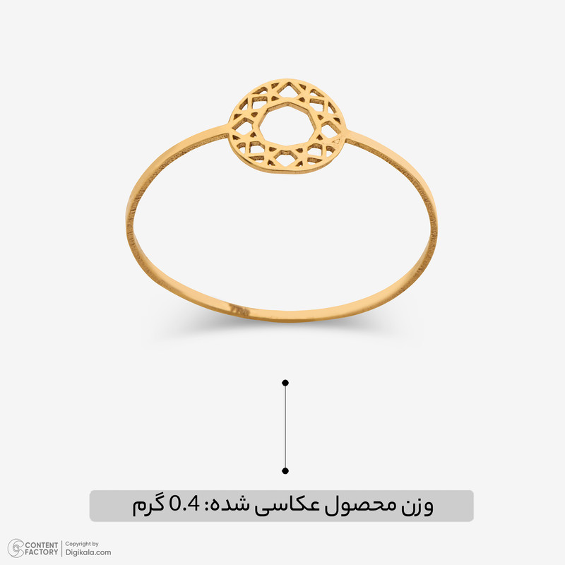 انگشتر طلا 18 عیار زنانه مایا ماهک مدل اسلیمی شمسه MR0889  - 3