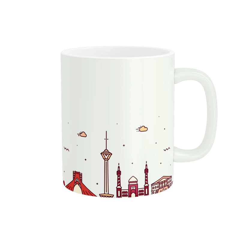 ماگ پاد آفرین طرح جاذبه های گردشگری ایران مدل وینتیج کد 439