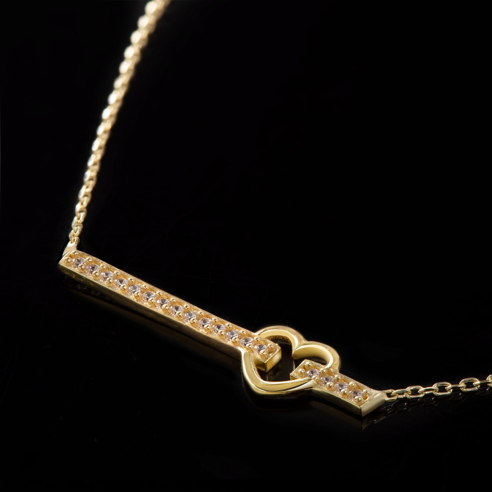 گردنبند طلا 18 عیار زنانه جواهری سون مدل 3189 -  - 2