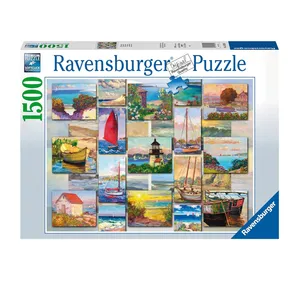 پازل 1500 تکه راونزبرگر مدل Coastal Collage کد 16820