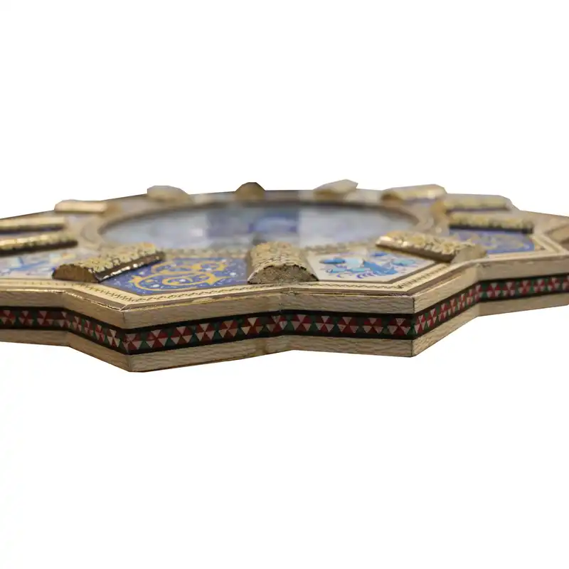 ساعت دیواری خاتم کاری مدل خوشه