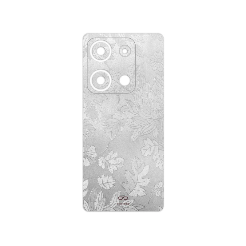 برچسب پوششی ماهوت مدل Silver-Wildflower مناسب برای گوشی موبایل شیائومی Redmi Note 14S