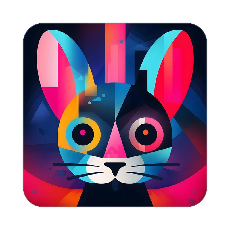 زیر لیوانی کاکتی طرح حیوانات رنگی مدل mp25319