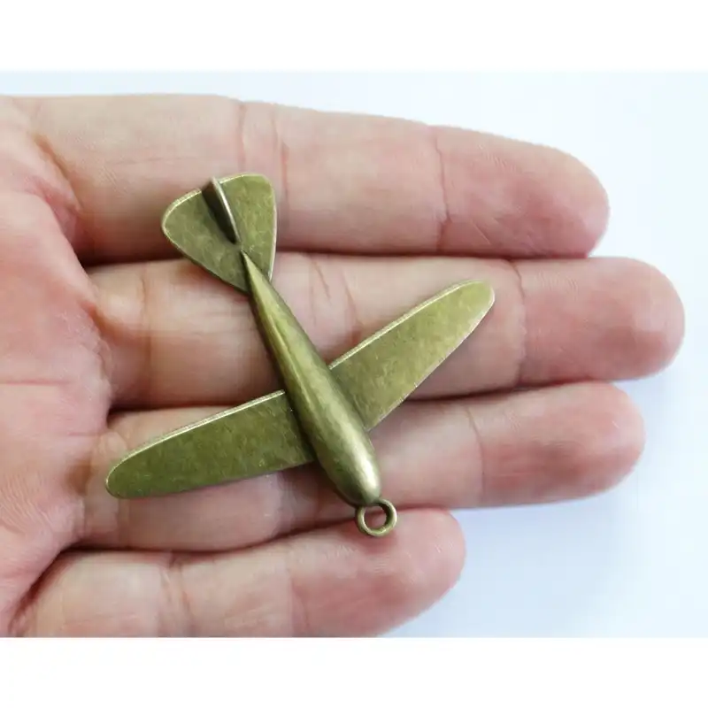 آویز گردنبند مدل هواپیما کد AG 928