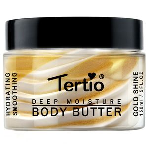 کره بدن ترتیو مدل GOLD SHINE مناسب برای انواع پوست حجم 150 میلی لیتر