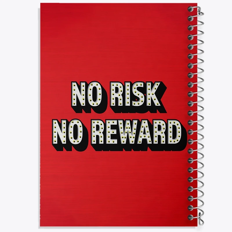 دفتر مشق 50 برگ خندالو طرح No Risk No Reward کد F1081