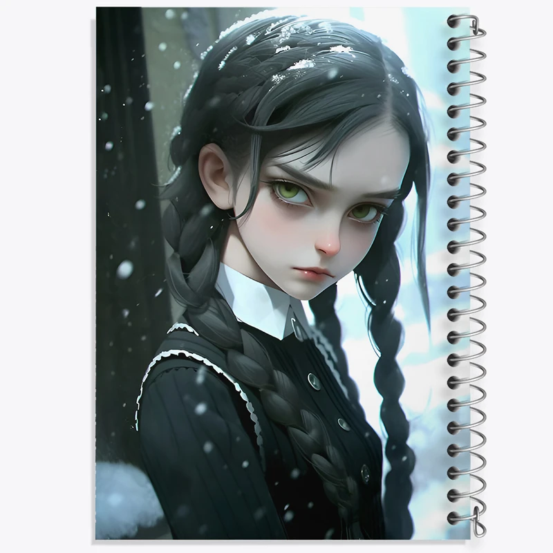 دفتر مشق 50 برگ خندالو طرح ونزدی (Wednesday) کد F6976