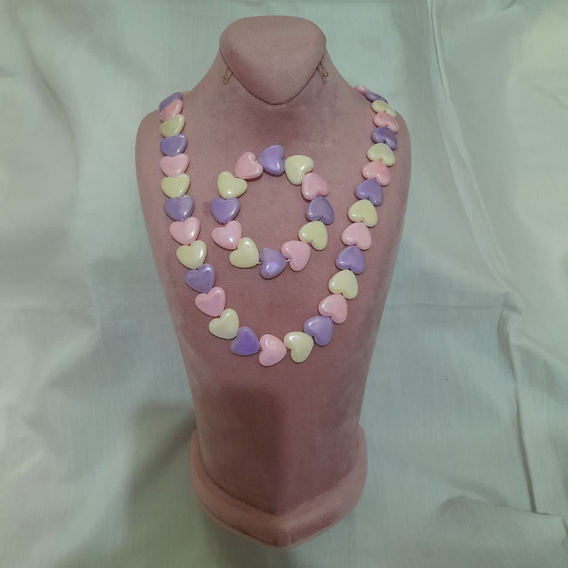 نیم ست دخترانه مدل قلبی شاین کد m0267