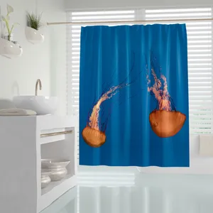 پرده حمام دلفین مدل Jellyfish سایز 180x200 سانتی متر
