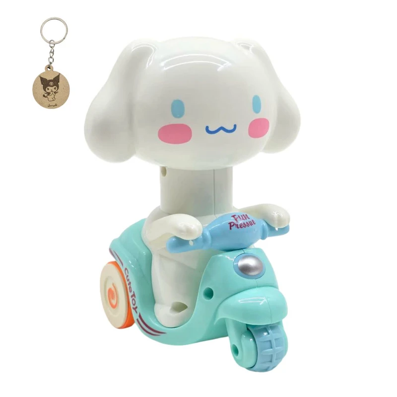 اسباب بازی ناب سل مدل سینامورل فشاری قدرتی موتور سوار CINNAMAROLL FUN PRESSURE ارتفاع 12 سانتی متر