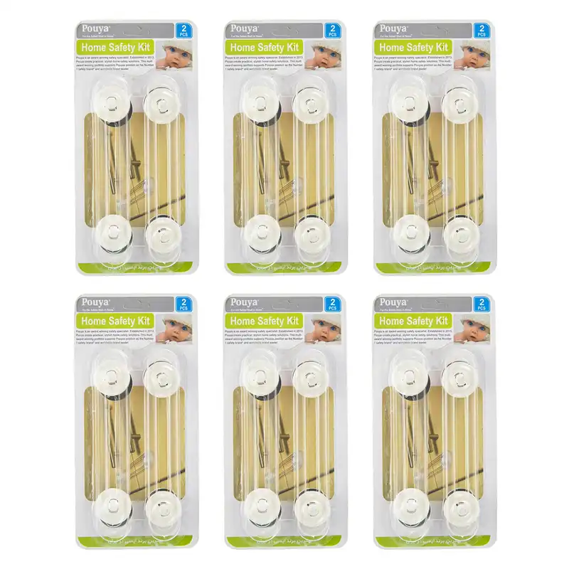 قفل درب کابینت پویا مدل Home Safety Kit شش بسته 2 عددی