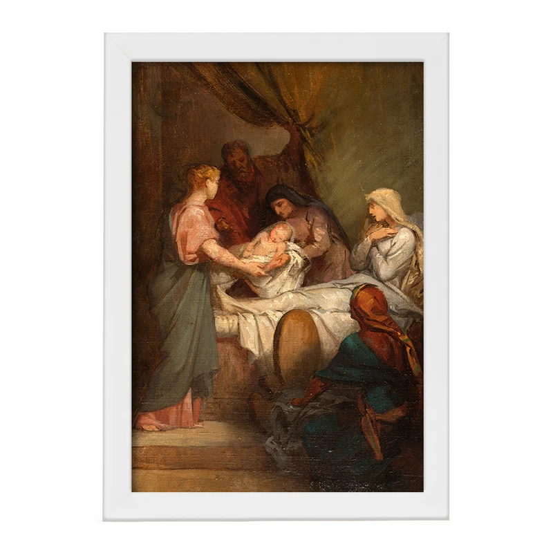 تابلو خندالو مدل نقاشی تولد باکره اثر نلی ژاکمارت کد F12452