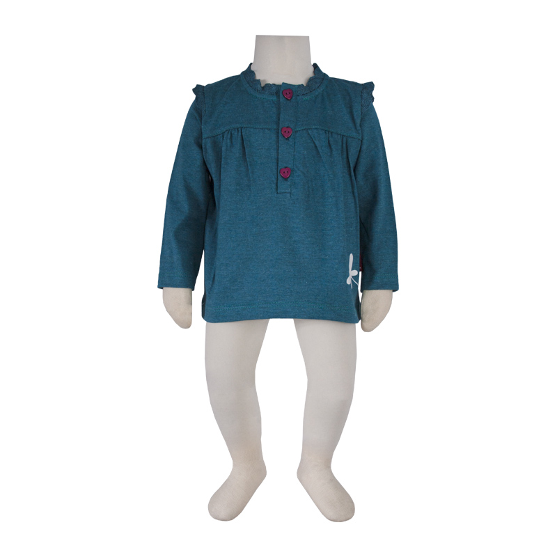 بلوز آستین بلند نوزادی آدمک مدل سنجاقک کد 1‏148968 رنگ سبز آبی -  - 2
