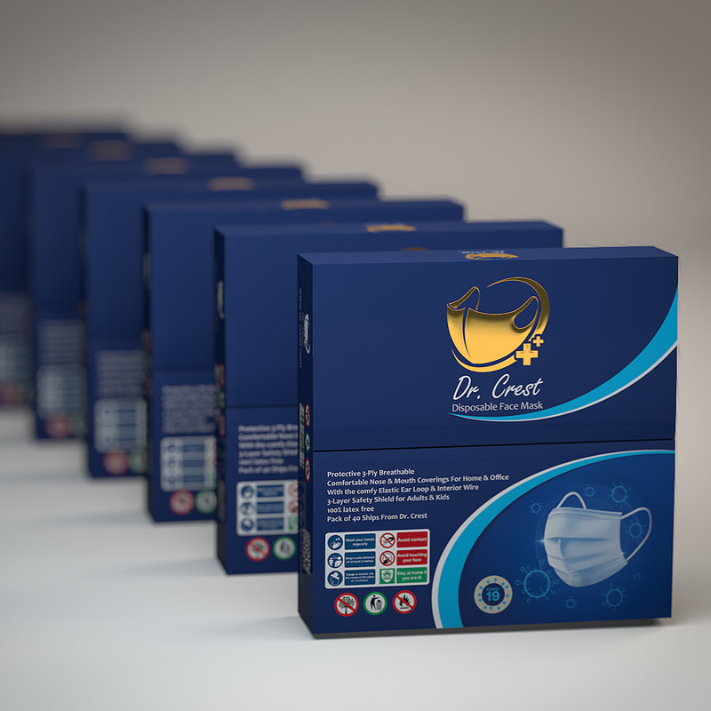 ماسک تنفسی دکتر کرست مدل Dr-G40 بسته 40 عددی