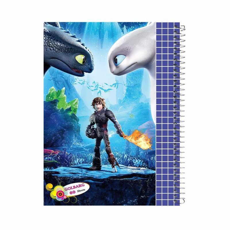 دفتر شطرنجی 60 برگ گلبرگ طرح پسرانه کد 601119