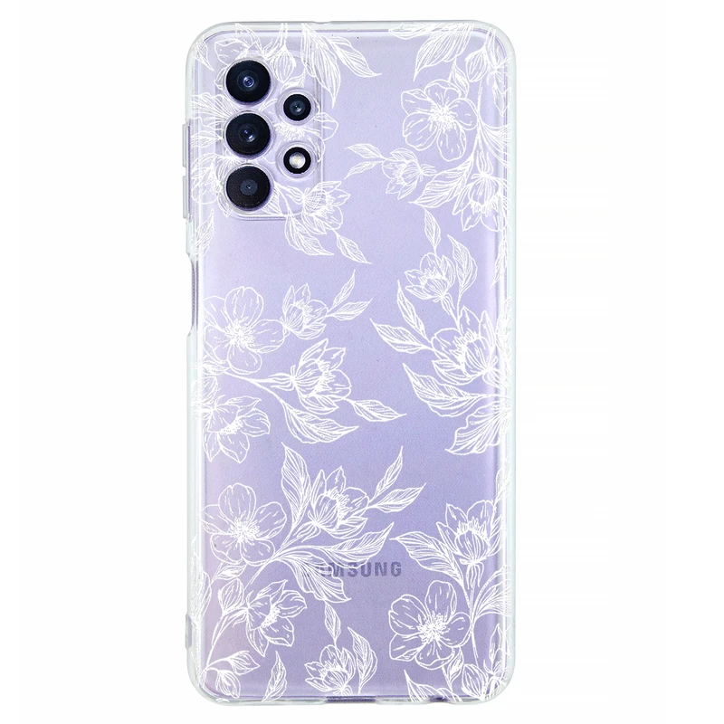 کاور مگافون طرح گل مدل C50-W مناسب برای گوشی موبایل سامسونگ Galaxy A32 5G / M32 5G