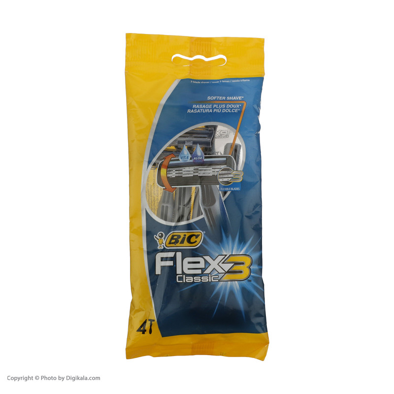 خود تراش بیک مدل Flex 3 بسته 4 عددی
