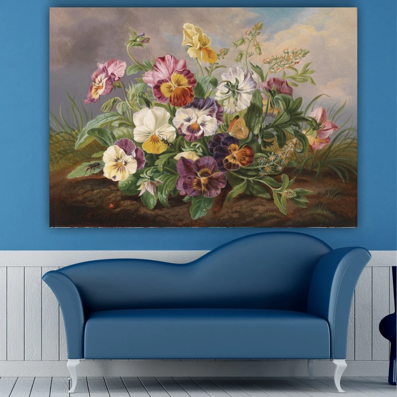  تابلو بوم طرح گل کد BK1595