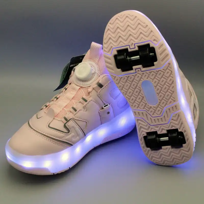 کفش اسکیتی بچگانه بی کی جی کیدز مدل چراغ دار کد 49B