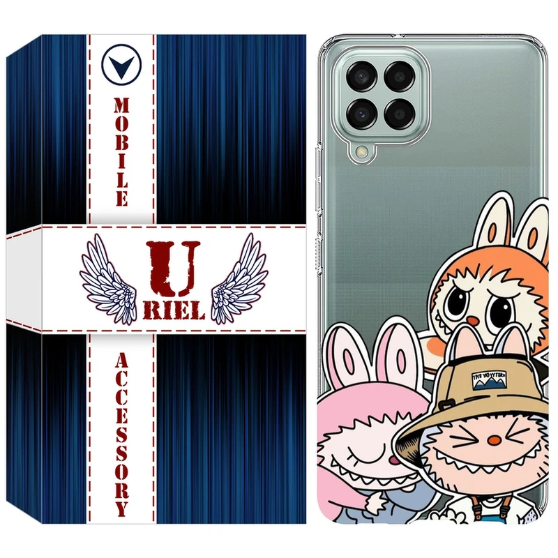 کاور یوریل مدل Clear کد 145 طرح لبوبو Labubu مناسب برای گوشی موبایل سامسونگ Galaxy A12 / A12 Nacho / M12