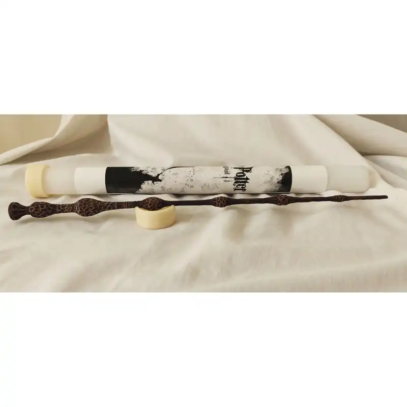 اسباب بازی زینتی مدل چوب دستی هری پاتر طرح دامبلدور به همراه کارت قطار