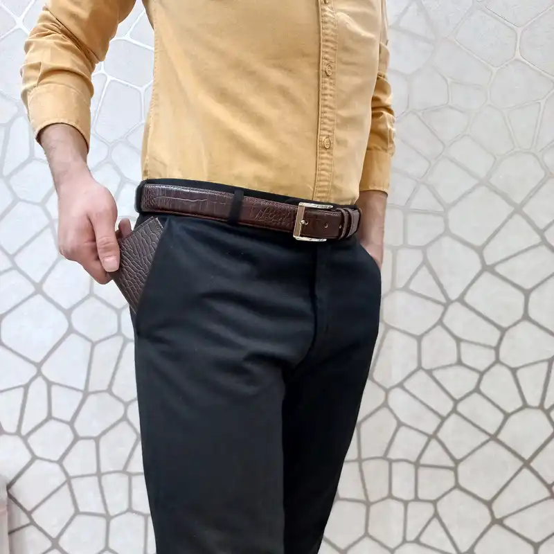 ست هدیه مردانه شمرون چرم داریوش مدل SDC