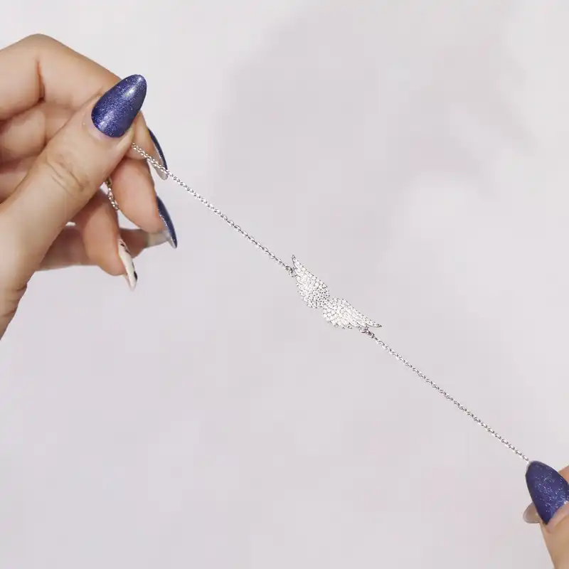 دستبند نقره زنانه جی تی ای مدل بال فرشته