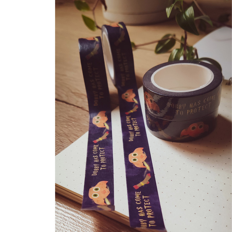 چسب نواری بیگای استودیو مدل دابی هری پاتر عرض 1.5 سانتی متر چسب نواری بیگای استودیو مدل دابی هری پاتر عرض 1.5 سانتی متر