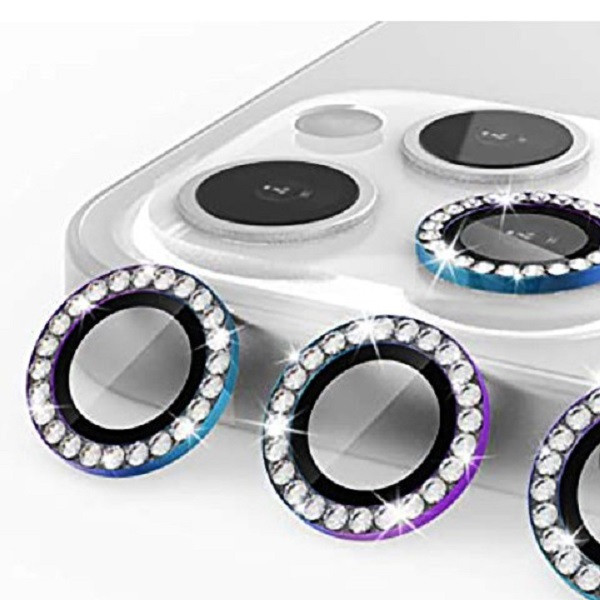 محافظ لنز دوربین مدل نگین دار 12pro مناسب برای گوشی موبایل اپل IPhone 12 Pro