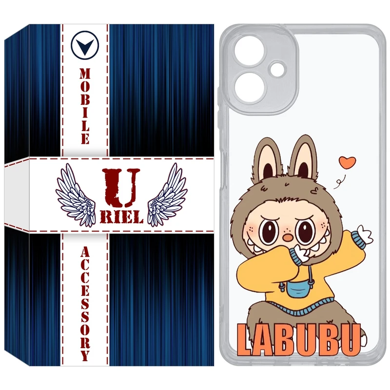 کاور یوریل مدل Clear کد 104 طرح لبوبو مناسب برای گوشی موبایل سامسونگ Galaxy A06