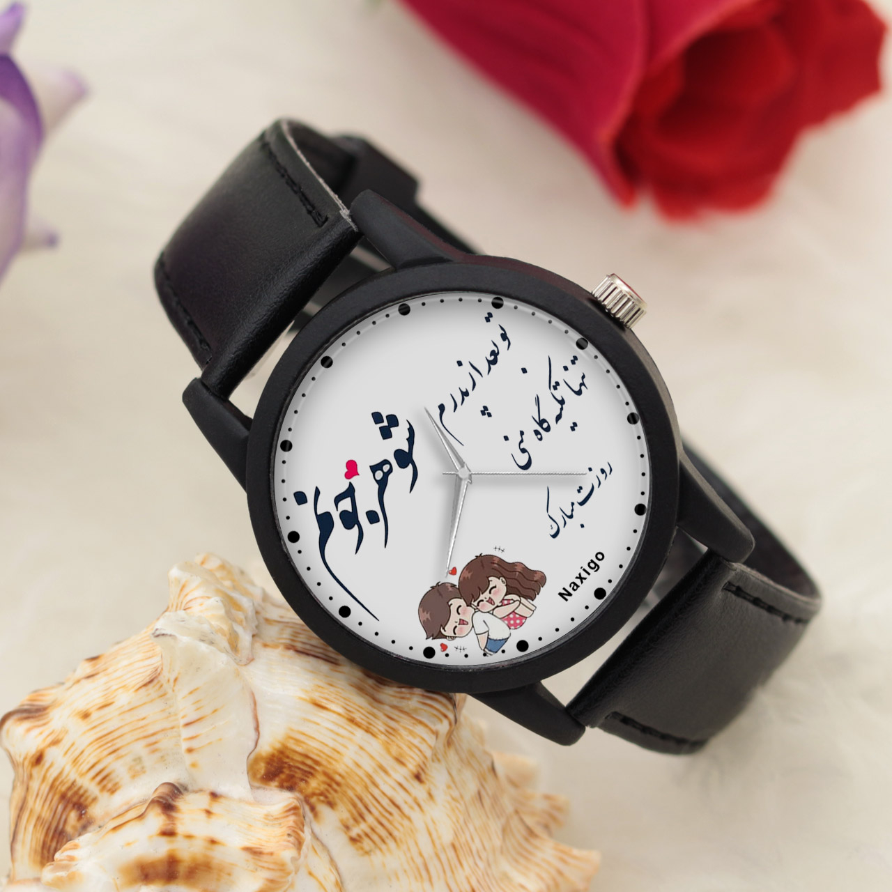 ساعت مچی عقربه ای ناکسیگو مدل روز مرد کد LF12393