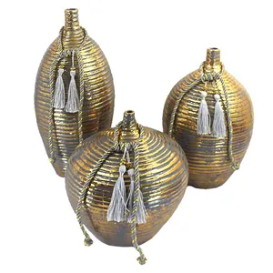 گلدان دکوری مدل tan-3 مجموعه 3 عددی 