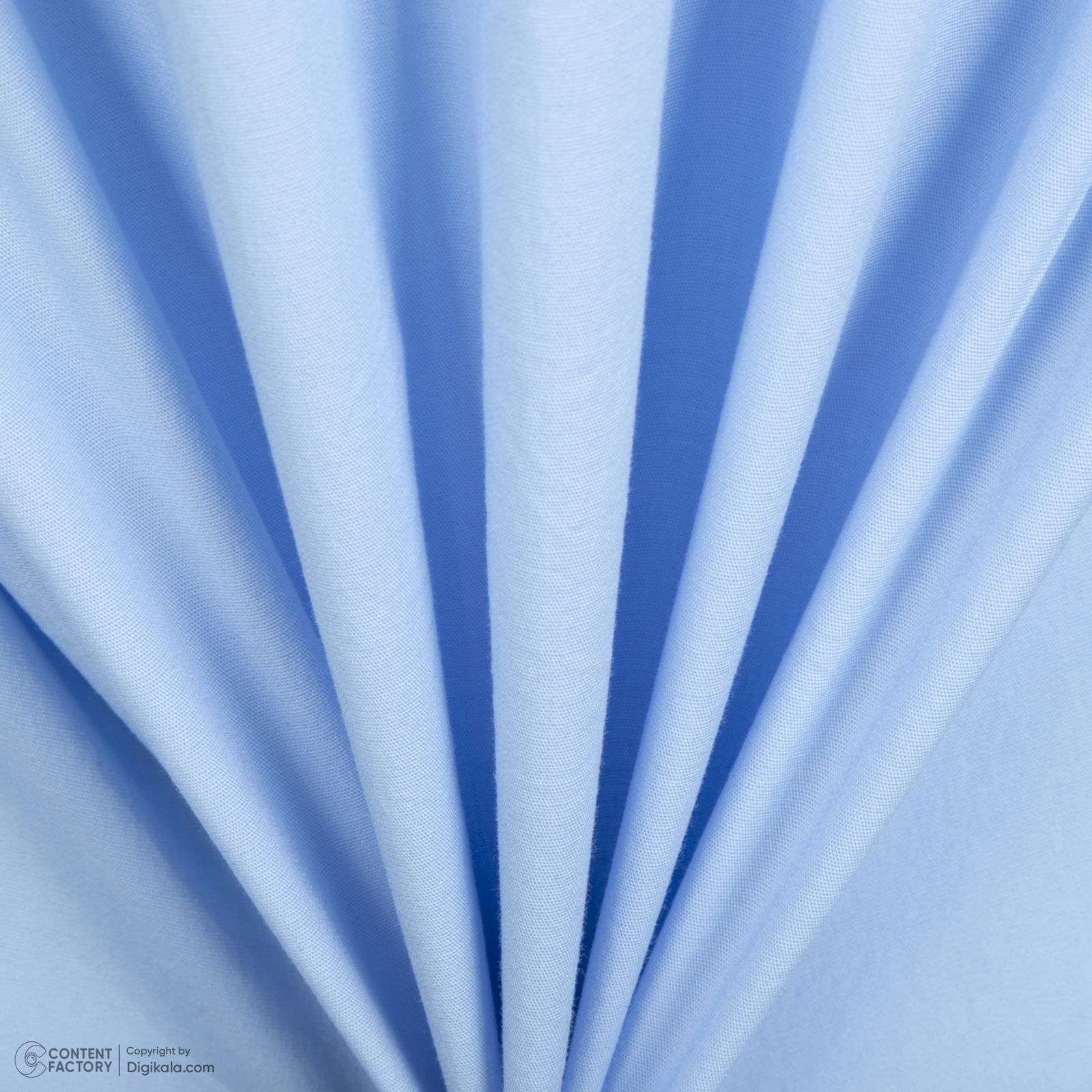شومیز آستین بلند زنانه ژیار مدل اورسایز رنگ آبی -  - 4