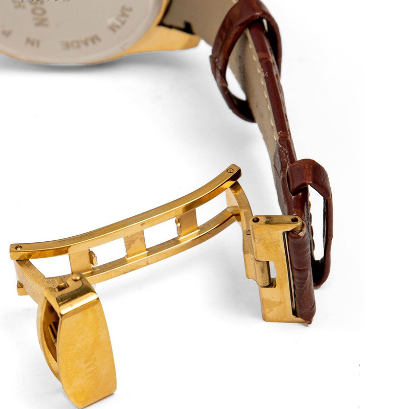 ساعت مچی عقربه‌ای مردانه رومانسون مدل بند چرمی سه موتور فعال کرنوگراف